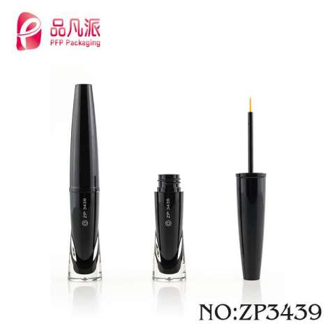 Custom private label unique design empty black liquid eyeliner container with pure color cosmetic packaging cosmetic container